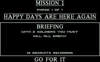 Cannon Fodder 2 (DOS) screenshot: Mission briefing