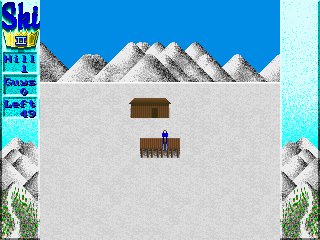 Ski King 2 (DOS) screenshot: Starting a race