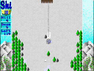 Ski King 2 (DOS) screenshot: That hurts