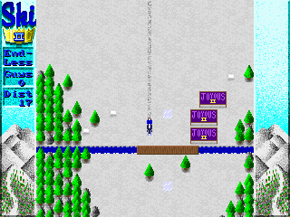 Ski King 2 (DOS) screenshot: Skiing in endless mode