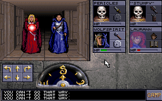 Eye of the Beholder II: The Legend of Darkmoon (DOS) screenshot: Eating hot, magic death. Ouch!