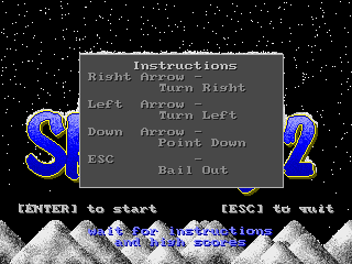 Ski King 2 (DOS) screenshot: Instructions