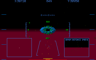 Eye of the Storm (DOS) screenshot: Navigating around landmarks (VGA)
