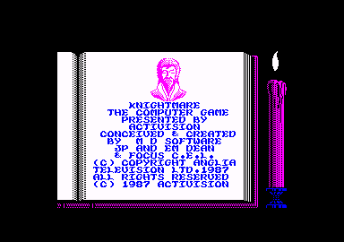 Knightmare (Amstrad CPC) screenshot: Title screen