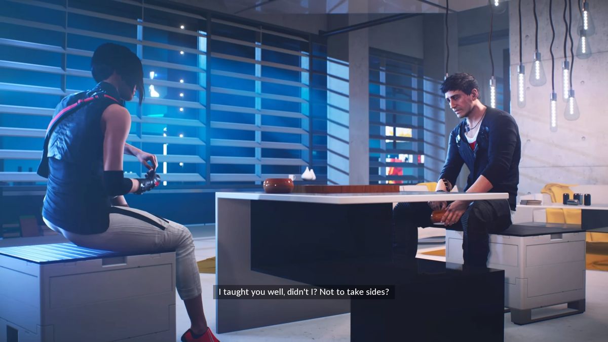 Mirror's Edge: Catalyst (PlayStation 4) screenshot: Not all the faction leaders think alike
