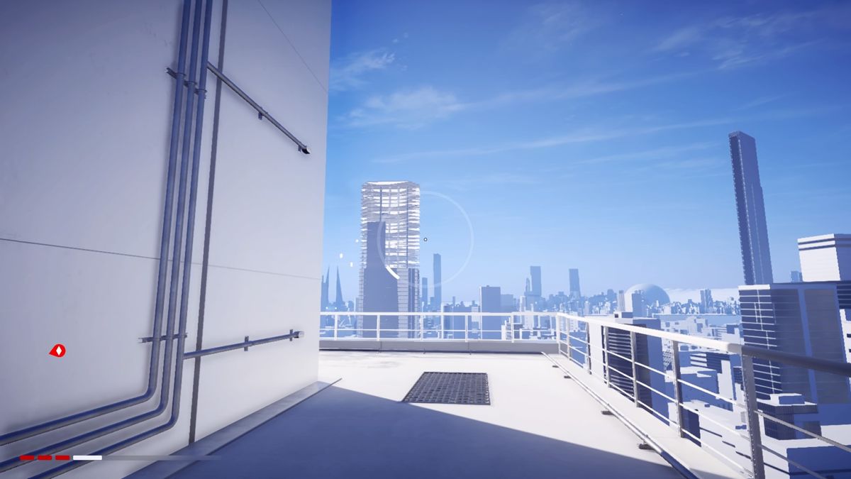 Mirror's Edge: Catalyst (PlayStation 4) screenshot: You'll only be traveling via rooftops, not streets
