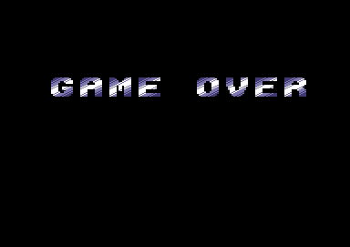 Championship Sprint (Commodore 64) screenshot: Game over. I lost the race.