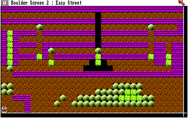 Jr-Boulderdash (Amiga) screenshot: Level 2 begins