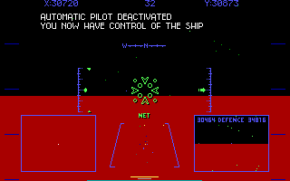 Eye of the Storm (DOS) screenshot: In the cockpit (EGA)
