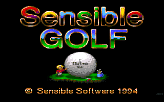 Sensible Golf (DOS) screenshot: Title screen