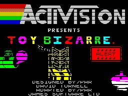Toy Bizarre (ZX Spectrum) screenshot: This screen displays as the game loads