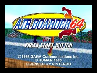 Air Boarder 64 (Nintendo 64) screenshot: Title screen