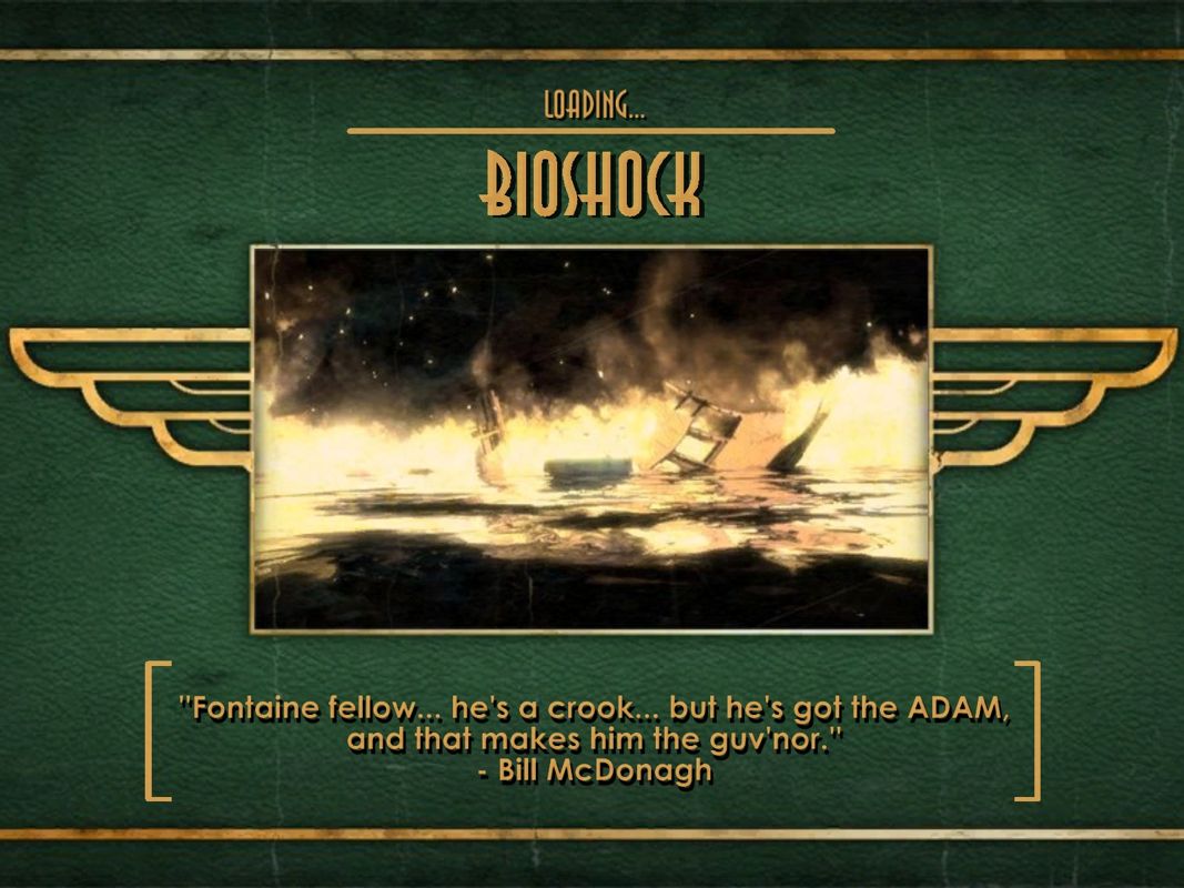 BioShock (Windows) screenshot: Stylish loading screen