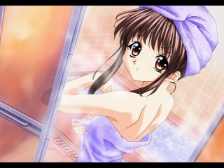 Sister Princess: Pure Stories (PlayStation) screenshot: Karen's CG gallery, bathing scene