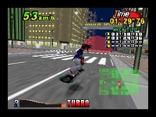 Air Boarder 64 (Nintendo 64) screenshot: Alf in Time Attack mode