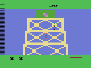 Spider-Man (Atari 2600) screenshot: Watch out for the Green Goblin!!