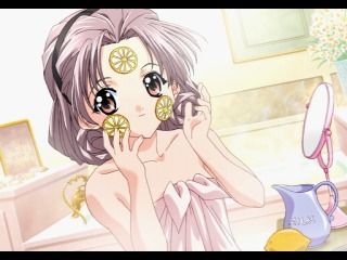 Sister Princess: Pure Stories (PlayStation) screenshot: Shirayuki's CG gallery, facial treatment