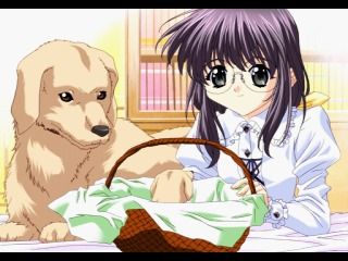 Sister Princess: Pure Stories (PlayStation) screenshot: Marie's CG gallery, she likes puppies