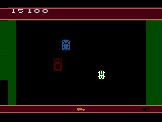 Spy Hunter (Atari 2600) screenshot: The weapons van is on the screen