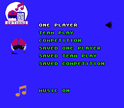 F-117A Stealth Fighter (NES) screenshot: Options menu