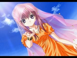 Sister Princess: Pure Stories (PlayStation) screenshot: Chikage's CG gallery, she sure looks nice in that dress