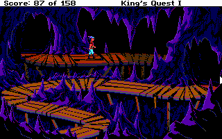 Roberta Williams' King's Quest I: Quest for the Crown (DOS) screenshot: More twisting pathways. (EGA)