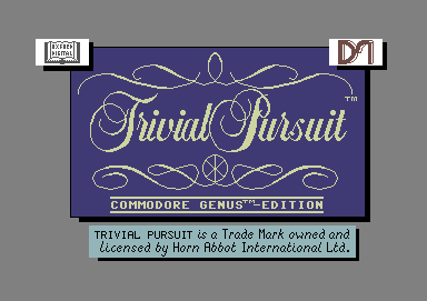 Trivial Pursuit (Commodore 64) screenshot: Title screen