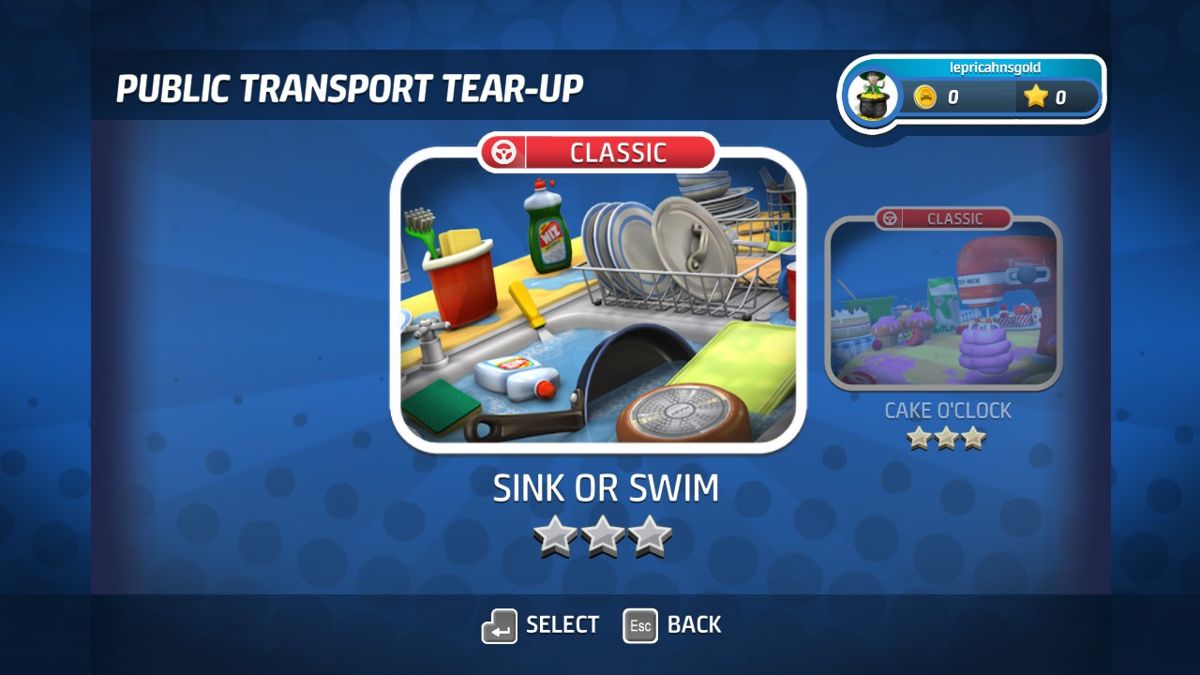 Toybox Turbos (Windows) screenshot: Choose a course