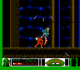 Monster in My Pocket (NES) screenshot: Spring Heeled Jack is the first boss you encounter in the game.