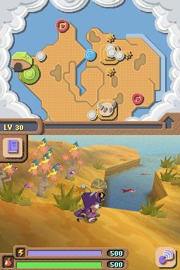 Spore Creatures (Nintendo DS) screenshot: A strange desert world
