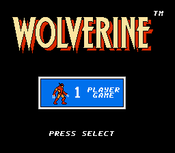 Wolverine (NES) screenshot: Set how many players.