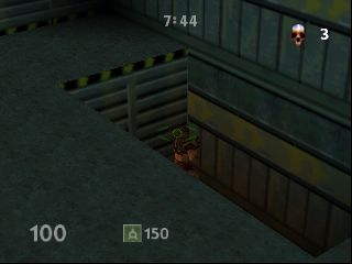 Turok: Rage Wars (Nintendo 64) screenshot: You can zoom in while holding the crossbow.