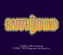 EarthBound (SNES) screenshot: Title screen