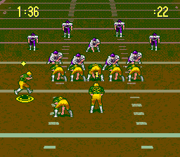 Pro Quarterback (Genesis) screenshot: Playing in the mud.