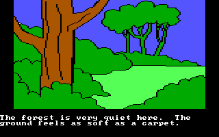 Winnie the Pooh in the Hundred Acre Wood (DOS) screenshot: The One Hundred Acre Wood PCjr/Tandy Graphics