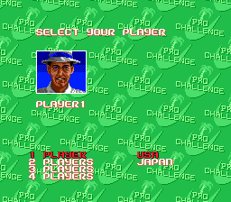 Chi Chi's Pro Challenge Golf (Genesis) screenshot: Select your golfer.