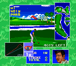 Chi Chi's Pro Challenge Golf (Genesis) screenshot: Choose a club.