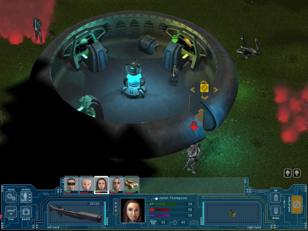 UFO: Extraterrestrials (Windows) screenshot: There it is. We found the alien scoutship.