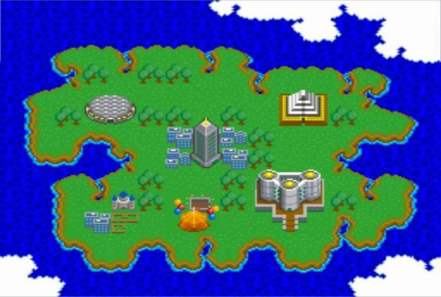 Super Bomberman (SNES) screenshot: Overview of Island