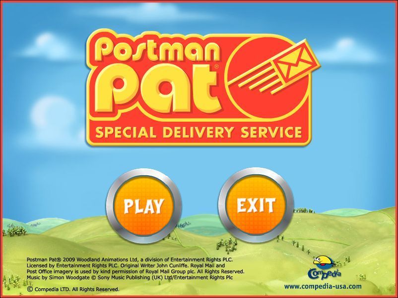 Postman Pat: Special Delivery Service (Windows) screenshot: The title screen