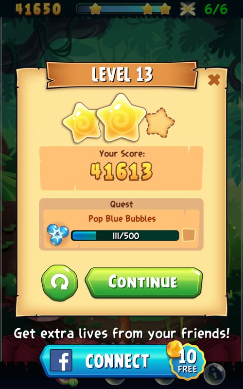 Angry Birds: Pop (Android) screenshot: Level result