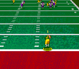 Pro Quarterback (Genesis) screenshot: The kick return