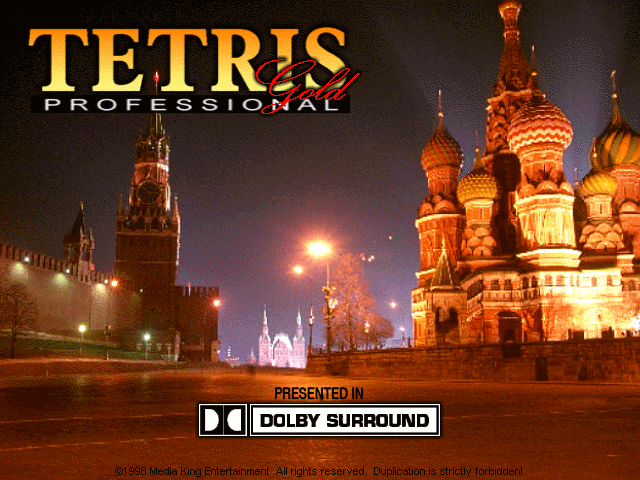 Tetris Gold Professional (DOS) screenshot: Title Screen