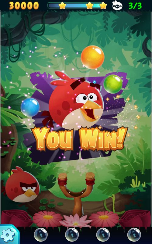 Angry Birds: Pop (Android) screenshot: Level won.