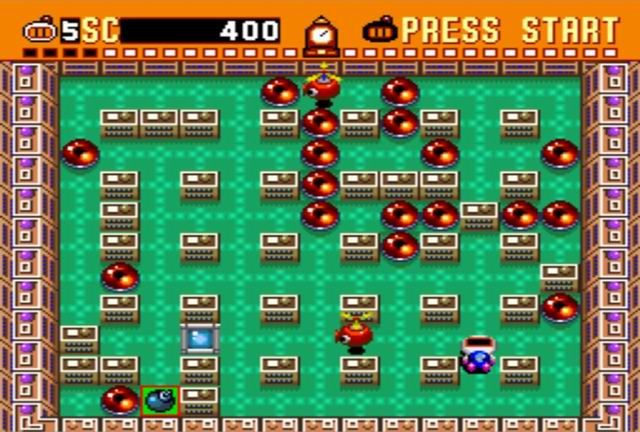 Super Bomberman (SNES) screenshot: There's a power-up!