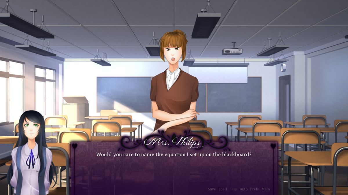 Seduce Me (Windows) screenshot: I'm playing games so I don't have to deal with math again... I already took my college degree, thank you.