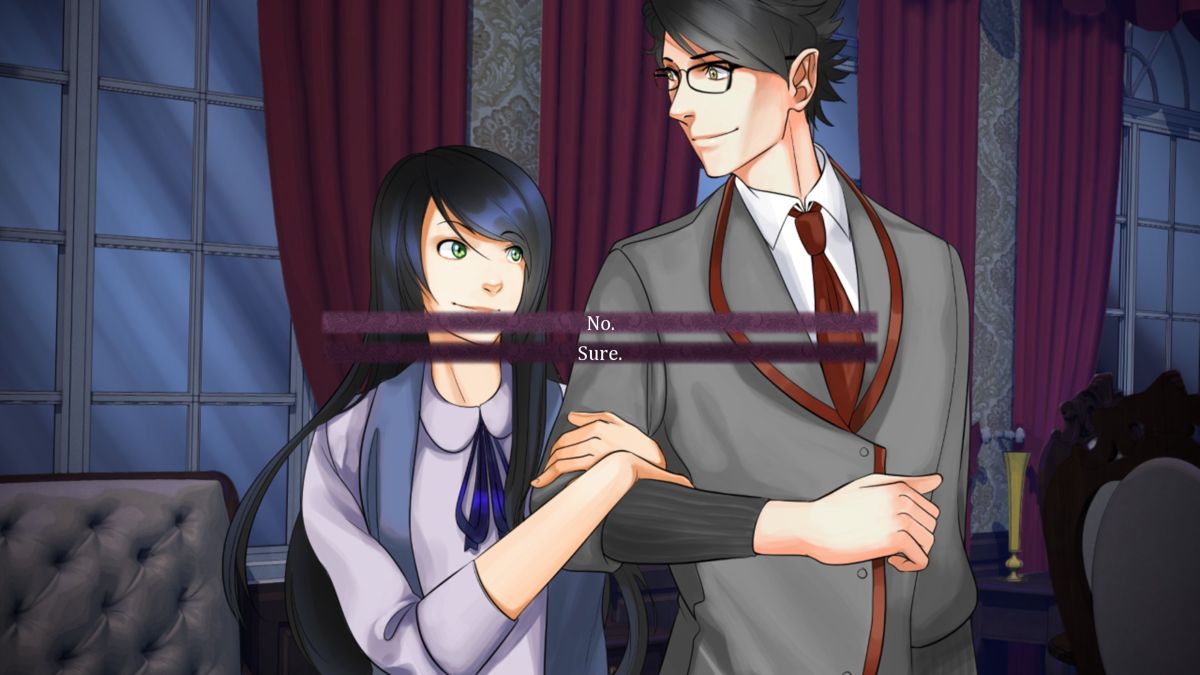 Seduce Me (Windows) screenshot: One simple, not-very-impactful choice to make.