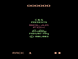 Solar Fox (Atari 2600) screenshot: Title screen