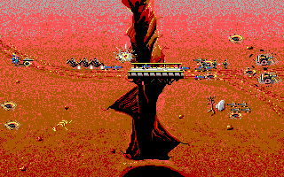 North & South (DOS) screenshot: Only one cannon left. (EGA)