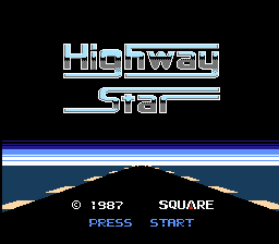 Rad Racer (NES) screenshot: Japanese title screen.